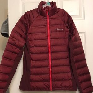 Columbia down zip up puffer  jacket
